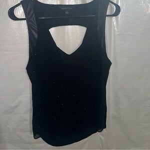 Rock & Republic Black Sleeveless Studded V-Neck Camisole